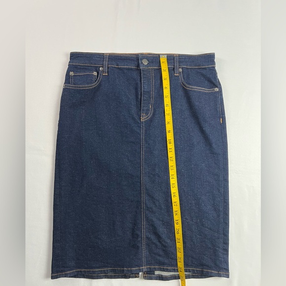 Lauren Ralph Lauren Blue Denim Jean Skirt Size 10 - Picture 9 of 16